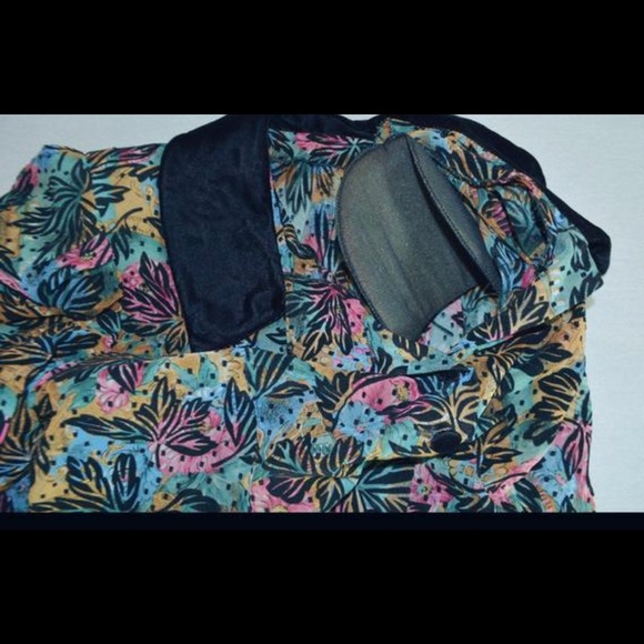 Vintage Burnout Velvet Confetti Color Babydoll Top - Picture 9 of 11